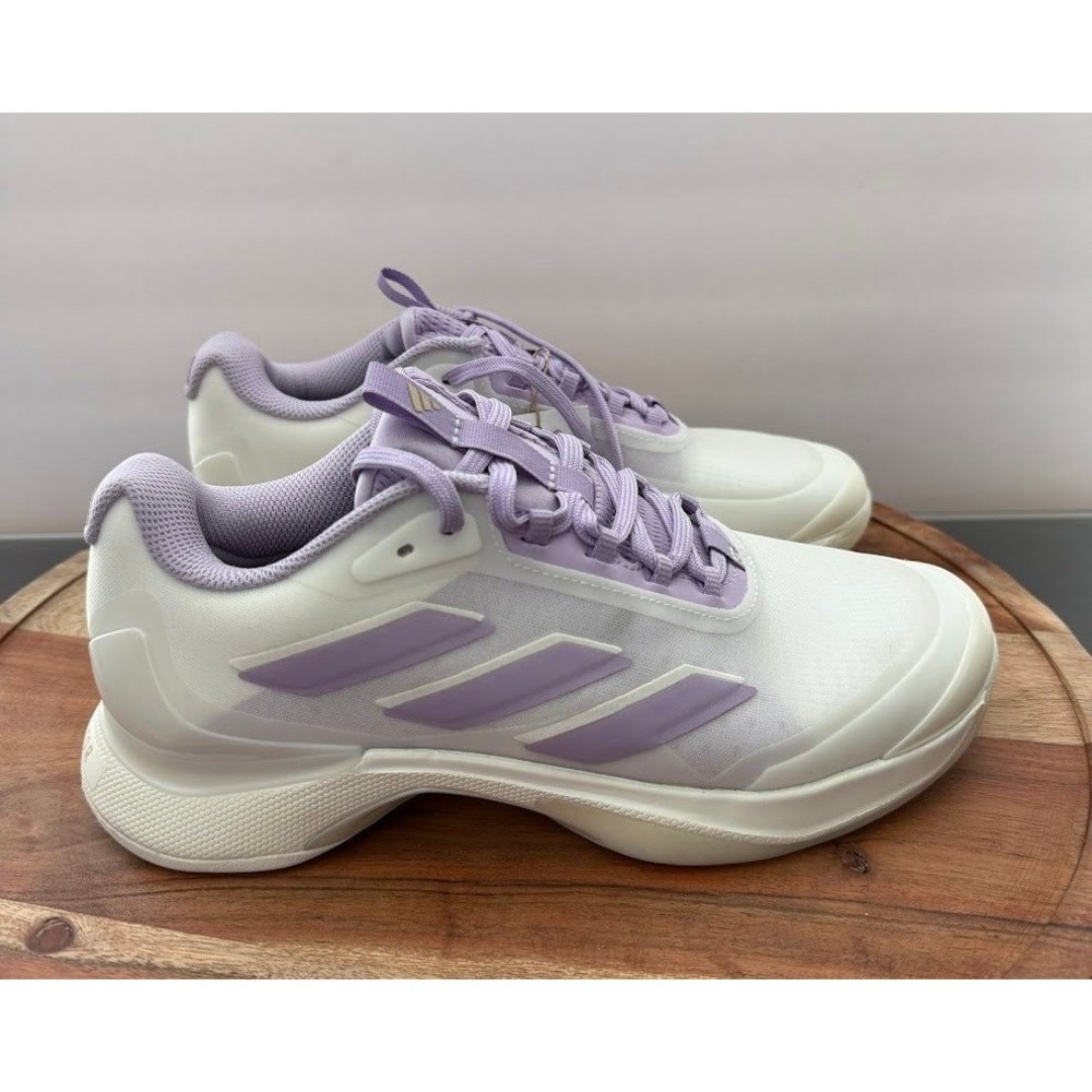 Adidas Avacourt 2 Womens Tennis Shoes White Lavender JR2056 Size 7 NEW